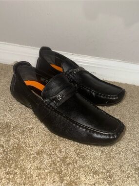AC Casuals Black Bit Loafers Men’s Size 8.5 Slip On Dress Shoes With Box